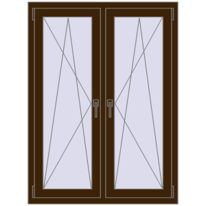 Zamów teraz Okna skrzydłowe 1005x1370 mm REHAU ENERGY-SAVING SYNEGO MD DARK_OAK dwustronny