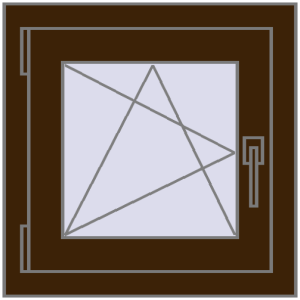 Zamów teraz Okna skrzydłowe 500x515 mm CLASICTHERM 70 DARK_OAK dwustronny