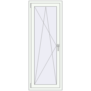 Buy Tilt-and-Turn 600x1600 mm REHAU OPTIMUM EURO-DESIGN 70 RAL 9016 Traffic white two-sided