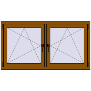 Zamów teraz Okna skrzydłowe 1485x815 mm REHAU ENERGY-SAVING SYNEGO MD GOLDEN OAK dwustronny