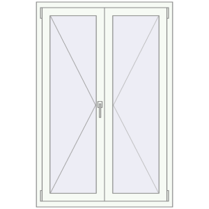 Buy Tilt-and-Turn 1000x1500 mm REHAU OPTIMUM EURO-DESIGN 70 RAL 9016 Traffic white two-sided