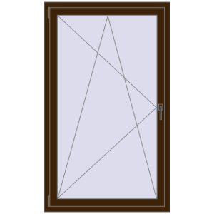 Buy Tilt-and-Turn 960x1600 mm REHAU OPTIMUM EURO-DESIGN 70 DARK_OAK two-sided