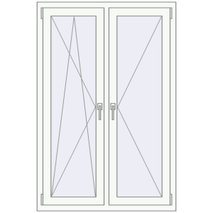 Buy Tilt-and-Turn 1000x1500 mm REHAU OPTIMUM EURO-DESIGN 70 RAL 9016 Traffic white two-sided