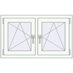 Buy Tilt-and-Turn 1000x600 mm REHAU OPTIMUM EURO-DESIGN 70 WALNUT external