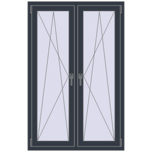 Zamów teraz Okna skrzydłowe 1020x1550 mm REHAU ENERGY-SAVING SYNEGO MD ANTHRACITE_GREY_STRUKTURAL dwustronny