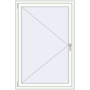 Buy Tilt-and-Turn 1000x1500 mm REHAU BRILLANT DESIGN RAL 9016 Traffic white two-sided