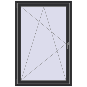 Buy Tilt-and-Turn 1000x1500 mm REHAU OPTIMUM EURO-DESIGN 70 ANTHRACITE_GREY_GLATT two-sided