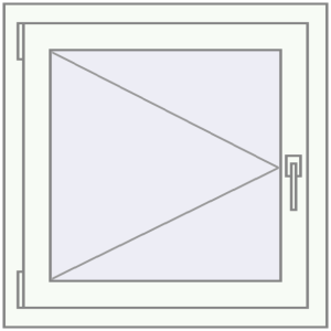Buy Tilt-and-Turn 650x650 mm REHAU OPTIMUM EURO-DESIGN 70 RAL 9016 Traffic white two-sided