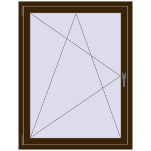 Buy Tilt-and-Turn 1000x1300 mm REHAU OPTIMUM EURO-DESIGN 70 DARK_OAK two-sided