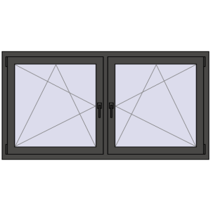 Zamów teraz Okna skrzydłowe 1665x860 mm REHAU ENERGY-SAVING SYNEGO MD BASALT_GREY dwustronny