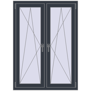 Zamów teraz Okna skrzydłowe 1020x1415 mm REHAU ENERGY-SAVING SYNEGO MD ANTHRACITE_GREY_STRUKTURAL dwustronny