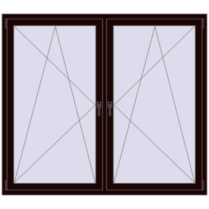 Zamów teraz Okna skrzydłowe 1840x1565 mm REHAU ENERGY-SAVING SYNEGO MD CHOCOLATE_BROWN dwustronny