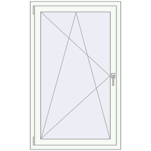 Buy Tilt-and-Turn 895x1449 mm REHAU OPTIMUM EURO-DESIGN 70 RAL 9016 Traffic white two-sided