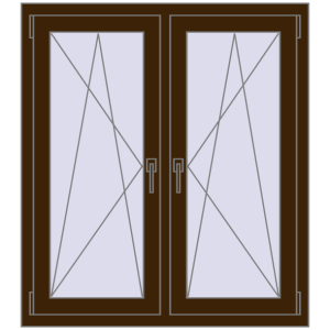 Zamów teraz Okna skrzydłowe 1005x1130 mm REHAU ENERGY-SAVING SYNEGO MD DARK_OAK dwustronny