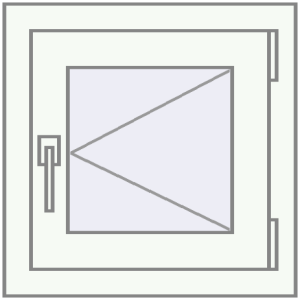 Buy Tilt-and-Turn 500x500 mm REHAU OPTIMUM EURO-DESIGN 70 RAL 9016 Traffic white two-sided