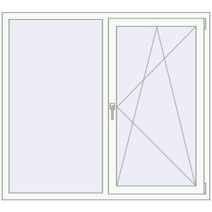 Buy Tilt-and-Turn 1460x1370 mm REHAU ENERGY-SAVING SYNEGO MD RAL 9016 Traffic white two-sided