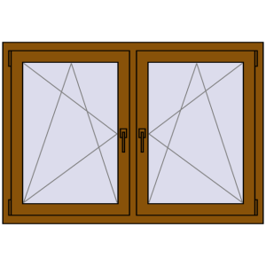 Buy Tilt-and-Turn 1310x910 mm REHAU OPTIMUM EURO-DESIGN 70 GOLDEN OAK two-sided