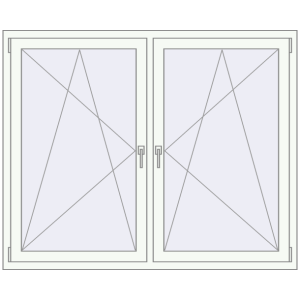 Buy Tilt-and-Turn 1635x1310 mm REHAU ENERGY-SAVING SYNEGO MD GOLDEN OAK external