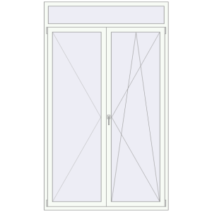 Buy Tilt-and-Turn 1485x2485 mm REHAU ENERGY-SAVING SYNEGO MD RAL 9016 Traffic white two-sided