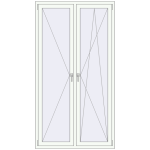 Buy Tilt-and-Turn 1170x2170 mm REHAU ENERGY-SAVING SYNEGO MD GOLDEN OAK external