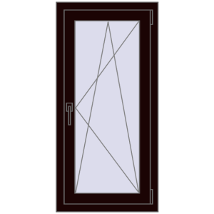 Buy Tilt-and-Turn 550x1130 mm REHAU OPTIMUM EURO-DESIGN 70 CHOCOLATE_BROWN two-sided