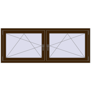 Buy Tilt-and-Turn 1770x710 mm REHAU ENERGY-SAVING SYNEGO MD DARK_OAK two-sided