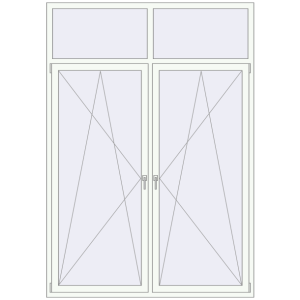 Buy Tilt-and-Turn 1760x2500 mm REHAU ENERGY-SAVING SYNEGO MD RAL 9016 Traffic white two-sided