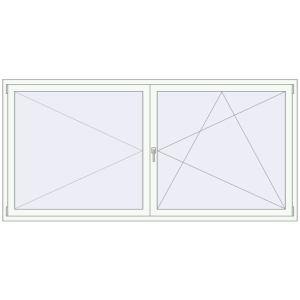 Buy Tilt-and-Turn 2500x1200 mm REHAU ENERGY-SAVING SYNEGO MD RAL 9016 Traffic white two-sided