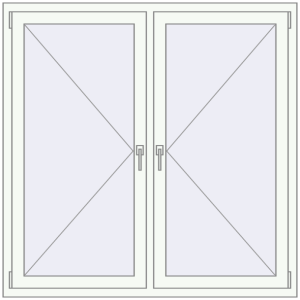 Buy Tilt-and-Turn 1400x1400 mm REHAU BRILLANT DESIGN RAL 9016 Traffic white two-sided