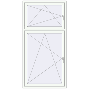 Buy Tilt-and-Turn 1000x2000 mm REHAU OPTIMUM EURO-DESIGN 70 RAL 9016 Traffic white two-sided