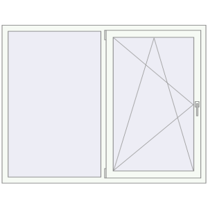 Buy Tilt-and-Turn 1680x1300 mm REHAU OPTIMUM EURO-DESIGN 70 RAL 9016 Traffic white two-sided
