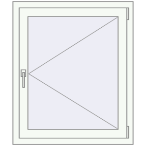 Buy Tilt-and-Turn 800x1000 mm REHAU OPTIMUM EURO-DESIGN 70 RAL 9016 Traffic white two-sided