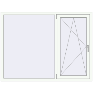 Buy Tilt-and-Turn 1650x1250 mm REHAU OPTIMUM EURO-DESIGN 70 RAL 9016 Traffic white two-sided
