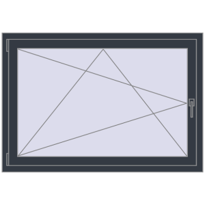 Zamów teraz Okna skrzydłowe 1250x900 mm CLASICTHERM 70 ANTHRACITE_GREY_STRUKTURAL dwustronny