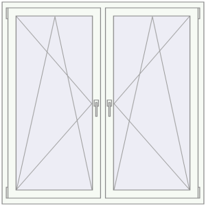 Buy Tilt-and-Turn 1450x1450 mm REHAU BRILLANT DESIGN RAL 9016 Traffic white two-sided