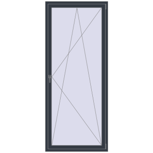 Buy Tilt-and-Turn 1000x2400 mm REHAU OPTIMUM EURO-DESIGN 70 ANTHRACITE_GREY_STRUKTURAL two-sided