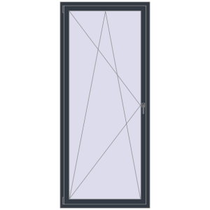 Buy Tilt-and-Turn 1000x2250 mm REHAU ENERGY-SAVING SYNEGO MD ANTHRACITE_GREY_STRUKTURAL two-sided