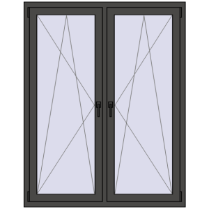 Zamów teraz Okna skrzydłowe 1260x1595 mm REHAU ENERGY-SAVING SYNEGO MD BASALT_GREY dwustronny