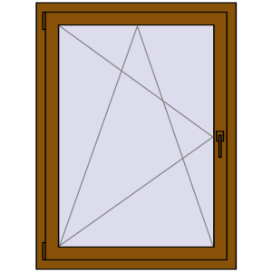 Buy Tilt-and-Turn 850x1150 mm REHAU OPTIMUM EURO-DESIGN 70 GOLDEN OAK two-sided