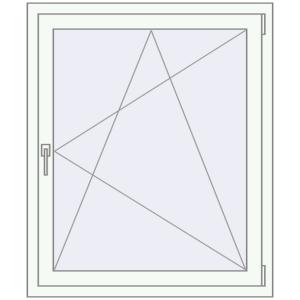 Buy Tilt-and-Turn 860x1070 mm REHAU OPTIMUM EURO-DESIGN 70 RAL 9016 Traffic white two-sided