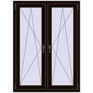 Zamów teraz Okna skrzydłowe 1005x1370 mm REHAU ENERGY-SAVING SYNEGO MD BLACK_BROWN dwustronny