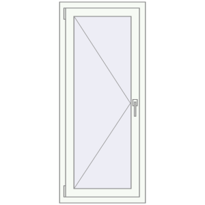 Buy Tilt-and-Turn 640x1440 mm REHAU OPTIMUM EURO-DESIGN 70 RAL 9016 Traffic white two-sided