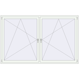 Buy Tilt-and-Turn 2400x1500 mm ALU STANDARD 72 RAL 9016 Traffic white two-sided