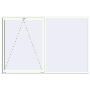 Buy Tilt-and-Turn 2300x1500 mm REHAU OPTIMUM EURO-DESIGN 70 RAL 9016 Traffic white two-sided
