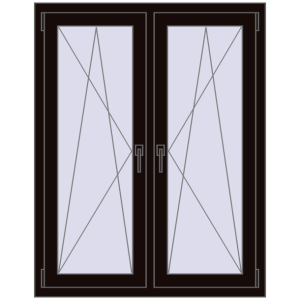 Zamów teraz Okna skrzydłowe 1020x1280 mm REHAU ENERGY-SAVING SYNEGO MD BLACK_BROWN dwustronny