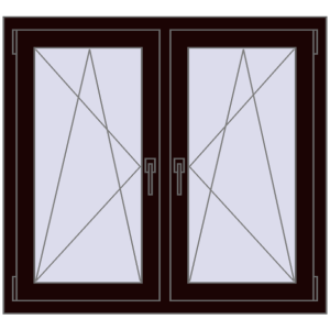 Zamów teraz Okna skrzydłowe 1095x965 mm REHAU ENERGY-SAVING SYNEGO MD CHOCOLATE_BROWN dwustronny