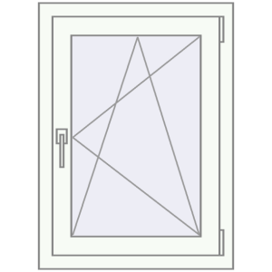 Buy Tilt-and-Turn 580x805 mm REHAU ENERGY-SAVING SYNEGO MD RAL 9016 Traffic white two-sided