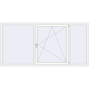 Buy Tilt-and-Turn 2500x1230 mm REHAU ENERGY-SAVING SYNEGO MD ANTHRACITE_GREY_STRUKTURAL external
