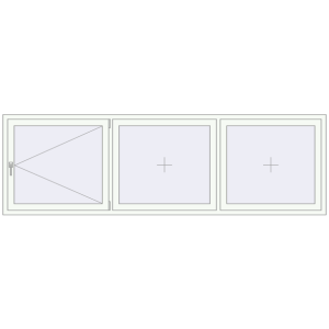 Buy Tilt-and-Turn 2902x900 mm REHAU OPTIMUM EURO-DESIGN 70 ANTHRACITE_GREY_GLATT external