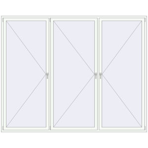 Buy Tilt-and-Turn 3000x2400 mm REHAU ENERGY-SAVING SYNEGO MD RAL 9016 Traffic white two-sided